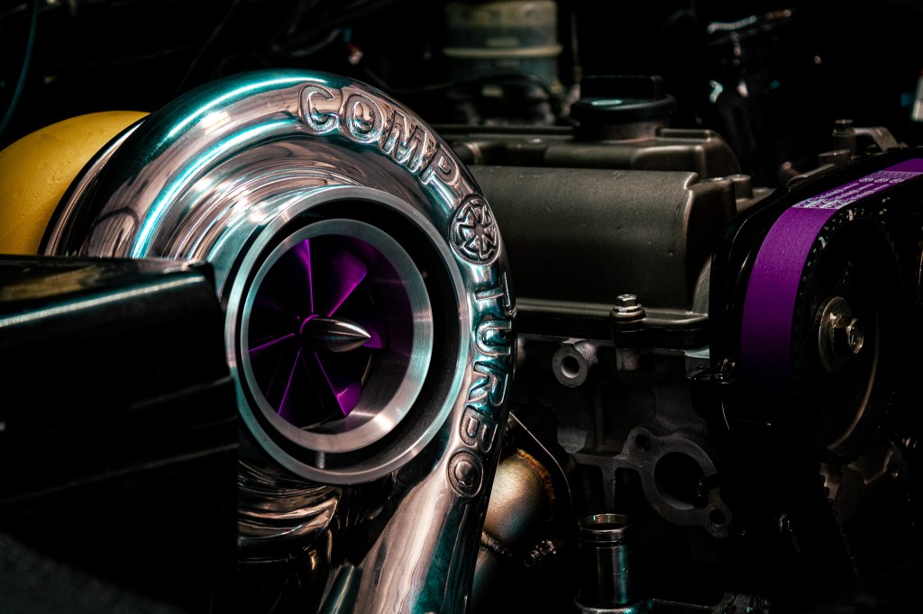 Turbocharger compressor close-up